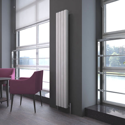 Carisa Vesta Termoarredo Verticale in Alluminio Design Moderno Bianco 