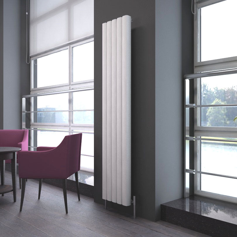 Carisa Vesta Termoarredo Verticale in Alluminio Design Moderno Bianco 