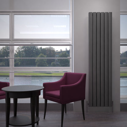 Carisa Vesta Termoarredo Verticale in Alluminio Design Moderno Grigio Scuro 