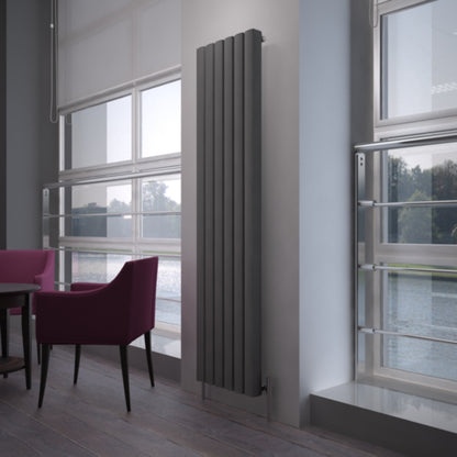 Carisa Vesta Termoarredo Verticale in Alluminio Design Moderno Grigio Scuro 