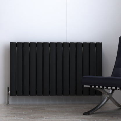 Carisa Vesta Termoarredo Orizzontale in Alluminio Design Moderno Nero 