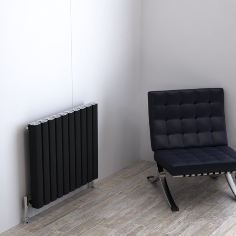 Carisa Vesta Termoarredo Orizzontale in Alluminio Design Moderno Nero 