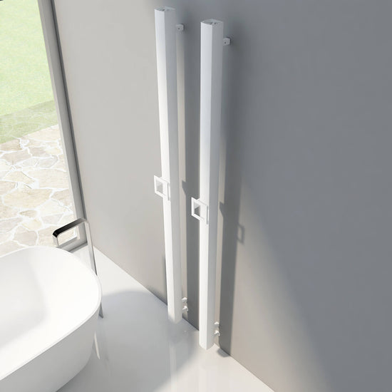 Portasciugamani Elettrico Singolo Carisa Vesta Design Moderno Bianco 