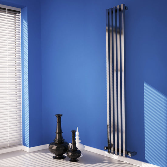 Carisa Zara Termoarredo Verticale in Acciaio Design Moderno Cromo 