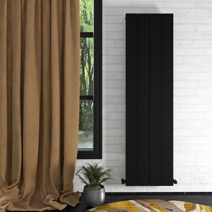 Carisa Elvino Termoarredo Verticale in Alluminio Design Moderno Nero 