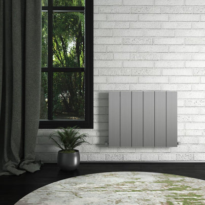 Carisa Elvino Termoarredo Orizzontale in Alluminio Design Moderno Anodizzato Lucido 