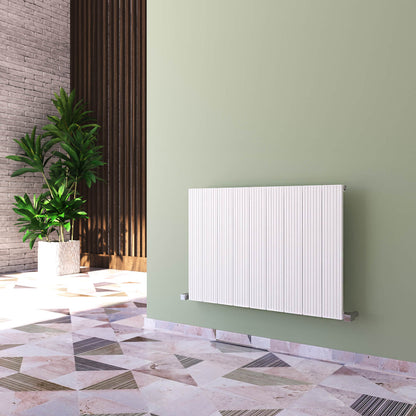 Termoarredo Orizzontale Carisa Monza in Alluminio Design Moderno Bianco 