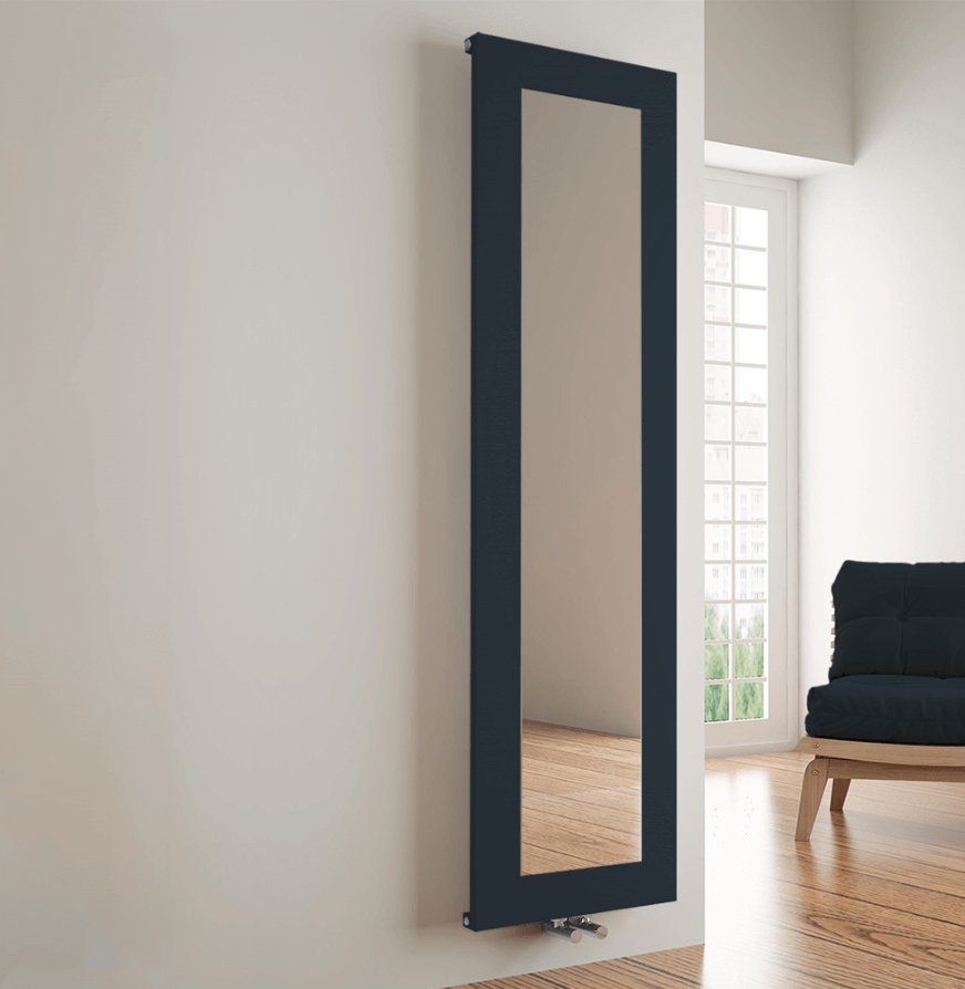Carisa Quadro Termoarredo Verticale in Alluminio Design Moderno Antracite 