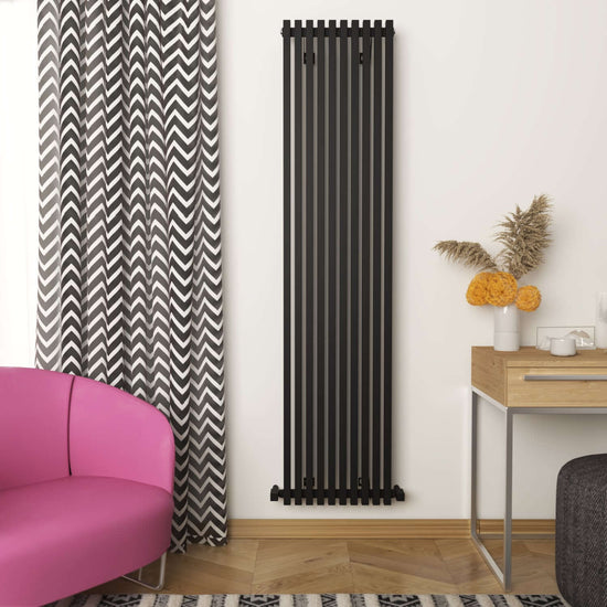 Carisa Sophia Termoarredo Verticale in Alluminio Design Moderno Nero 