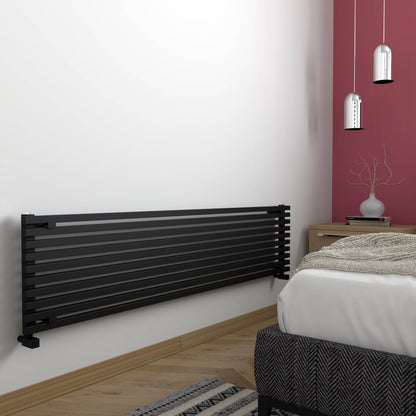 Carisa Sophia Xl Termoarredo Orizzontale in Alluminio Design Moderno Nero