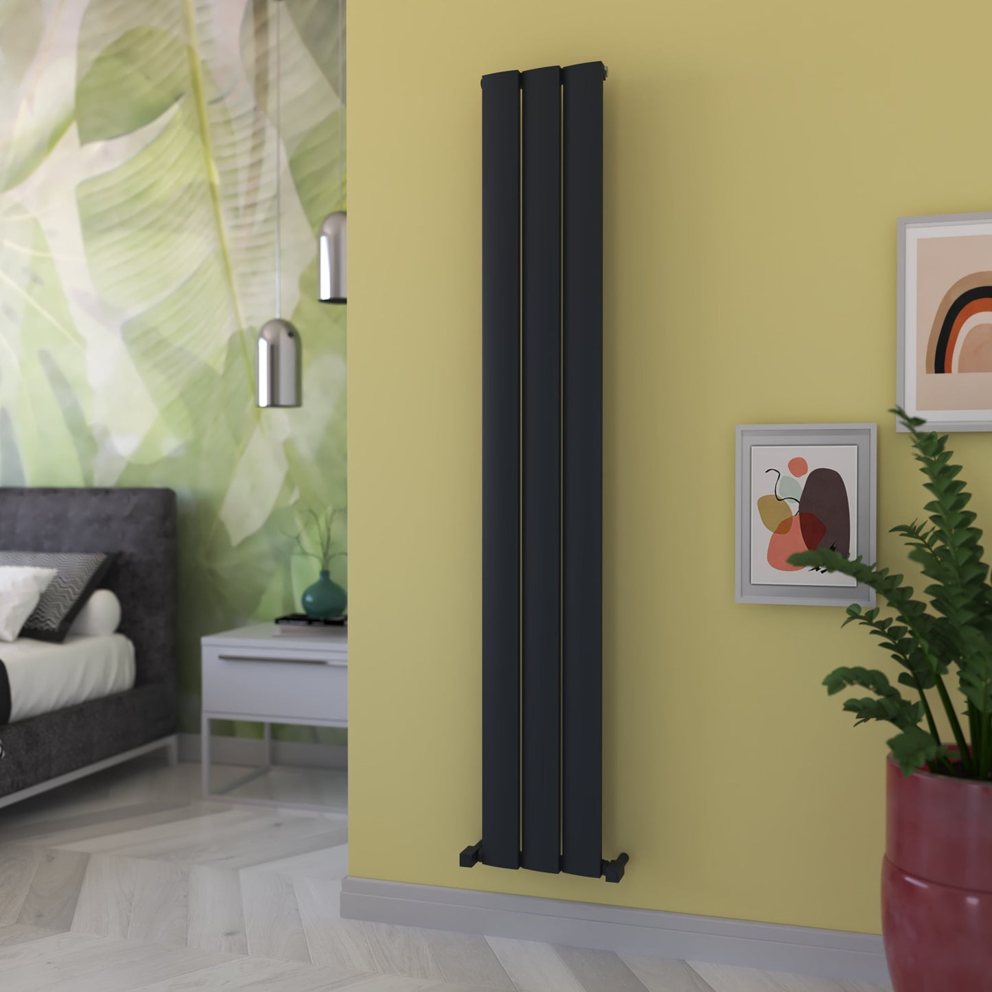 Carisa Step Termoarredo Verticale in Alluminio Design Moderno Antracite 