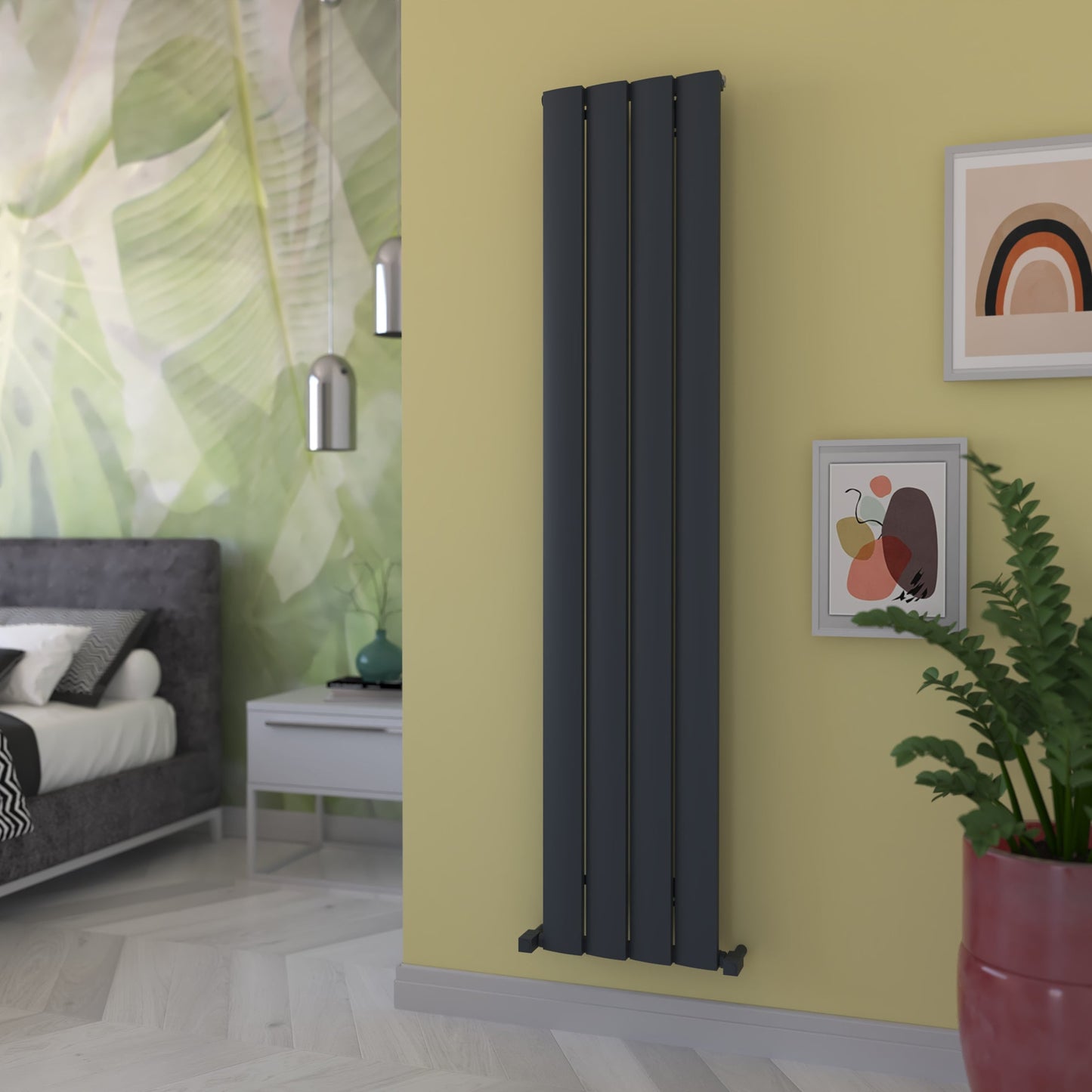 Carisa Step Termoarredo Verticale in Alluminio Design Moderno Antracite 