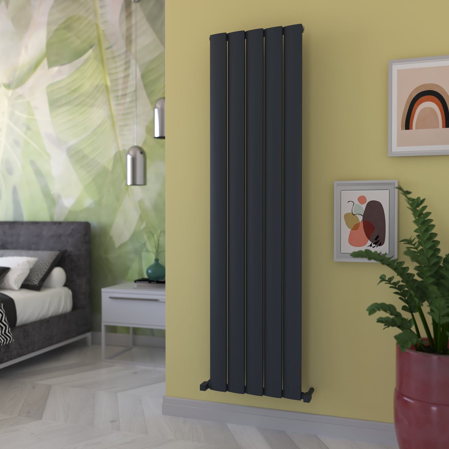 Carisa Step Termoarredo Verticale in Alluminio Design Moderno Antracite 