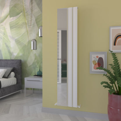 Carisa Step Mirror Termoarredo Verticale in Alluminio Design Moderno Bianco 