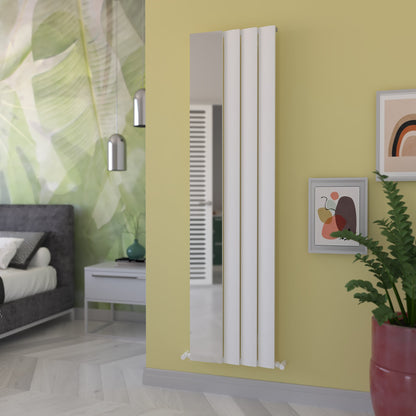 Carisa Step Mirror Termoarredo Verticale in Alluminio Design Moderno Bianco 