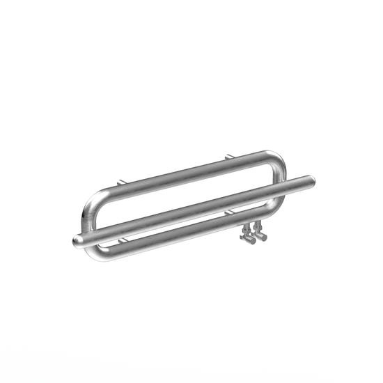 Scaldasalviette Carisa Swing in Acciaio Inox dal Design Moderno Satinato Lucido 